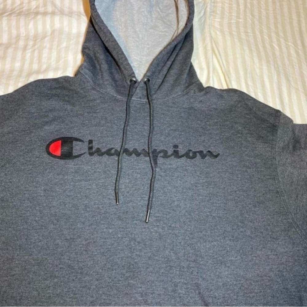 Champion Dark Gray Hoodie with Logo